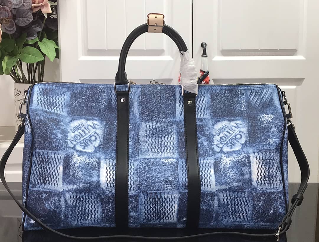 L0vis Vvtt0n Keepall Bandoulière 50 Travel Bag Replica Blue N50069
