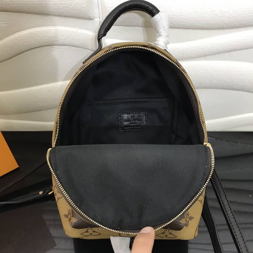 L0vis Vvtt0n Palm Spring Mini Replica Backpack Monogram Reverse Canvas Yellow M44872