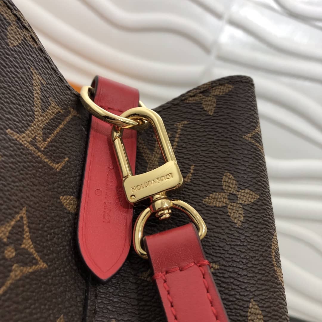 L0vis Vvtt0n Noe Monogram Canvas Replica Bucket Bag Red