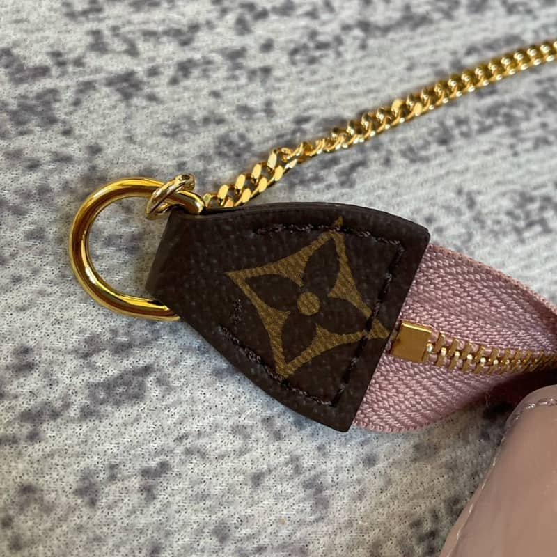 L0vis Vvtt0n Pochette Dupe  Monogram Vernis Accessories Replica Pouch Pink M58009