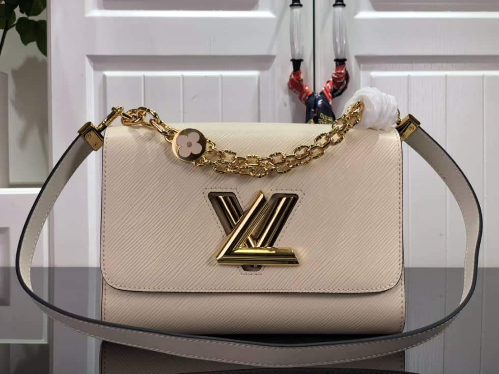L0vis Vvtt0n Twist MM Epi Grained Leather Beige M59403 Replica Crossbody Bag