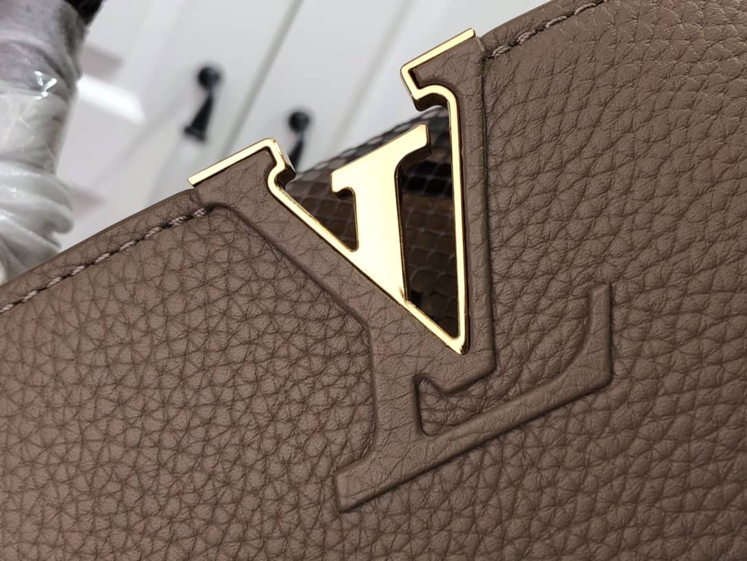 L0vis Vvtt0n Capucines Embroidery Replica Bag Gray M48865