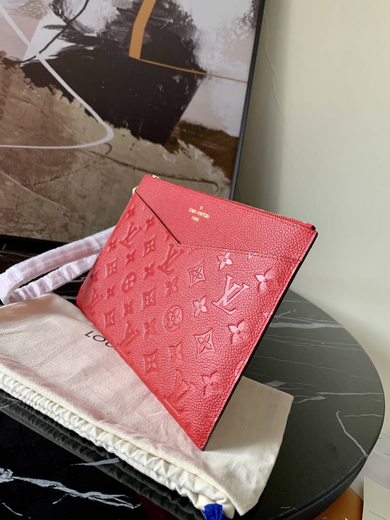 L0vis Vvtt0n Pochette Melanie MM Monogram Empreinte Replica Clutch Red M68705