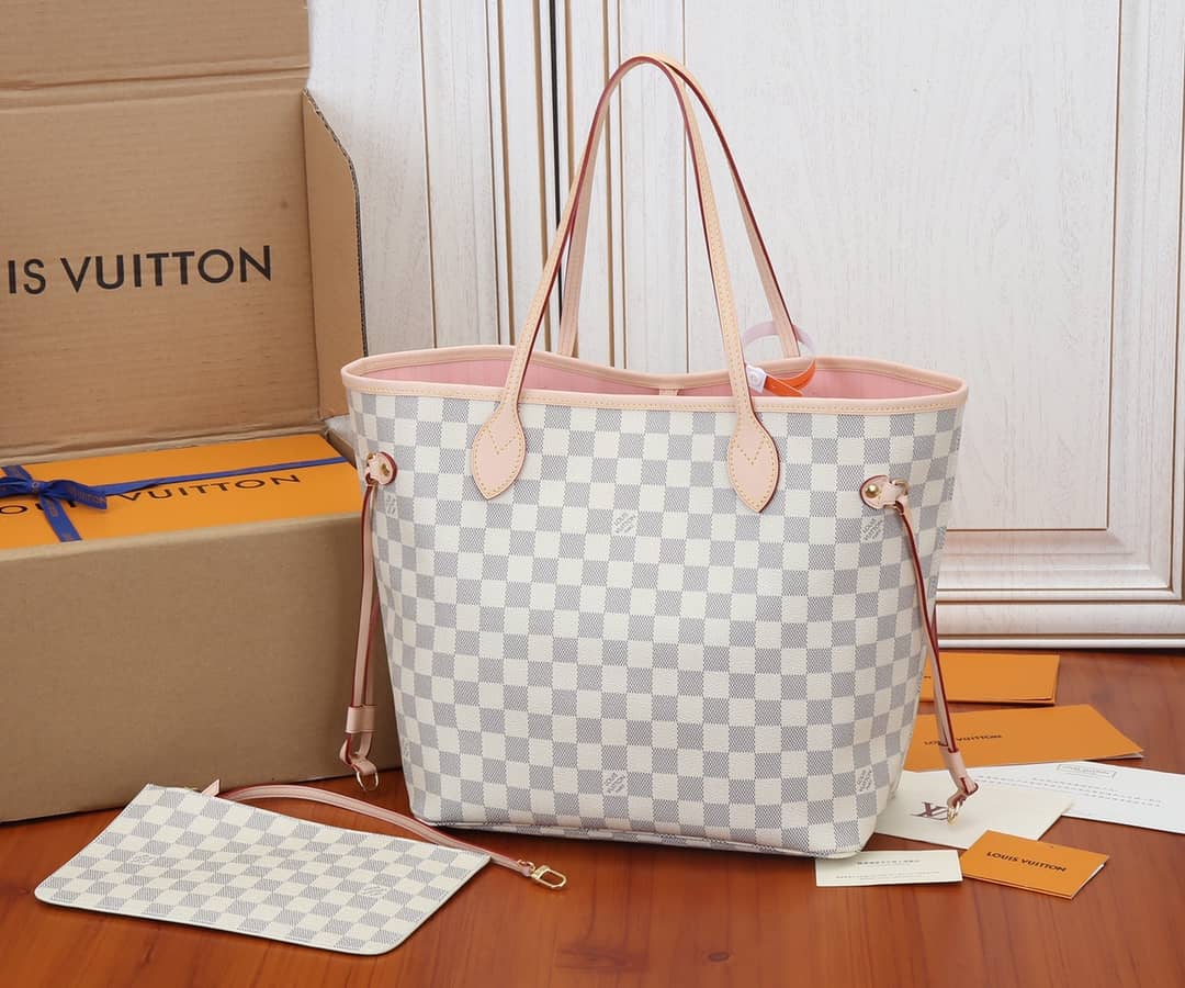 L0vis Vvtt0n Neverfull Dupe MM Damier Azur Tote N41361