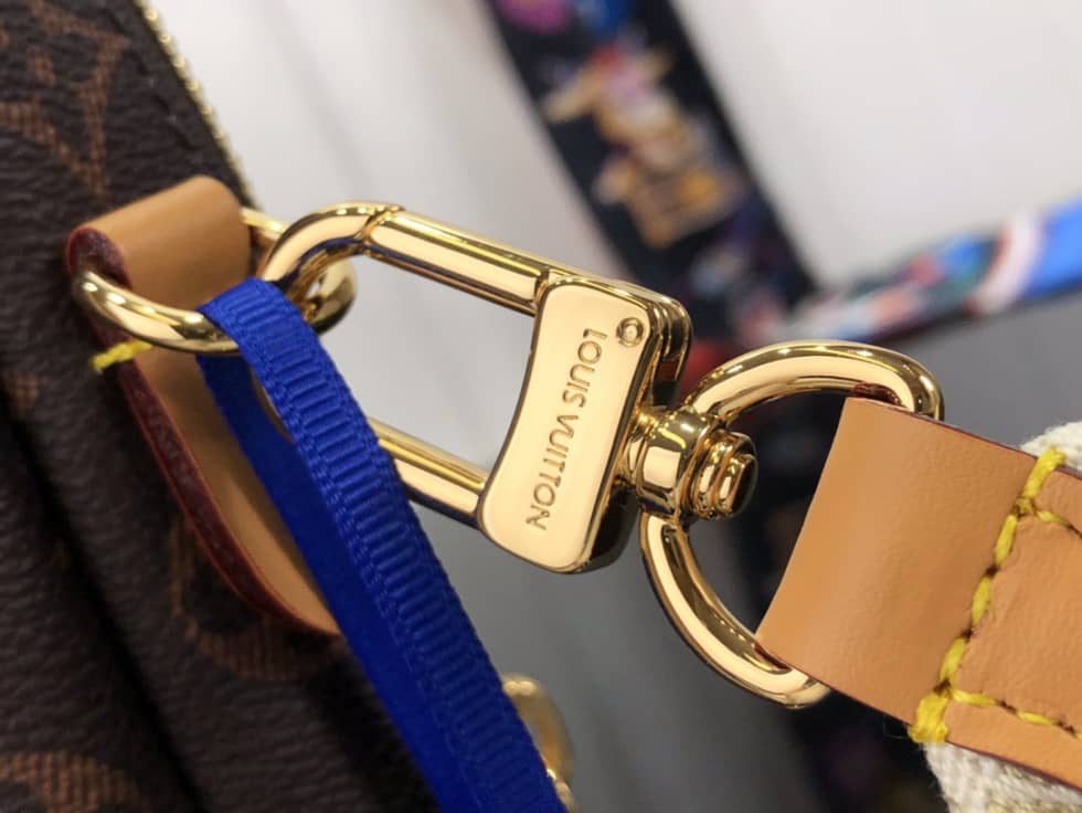 L0vis Vvtt0n x Nigo Flap Double Pouch Brown M81005 Replica Phone Bag