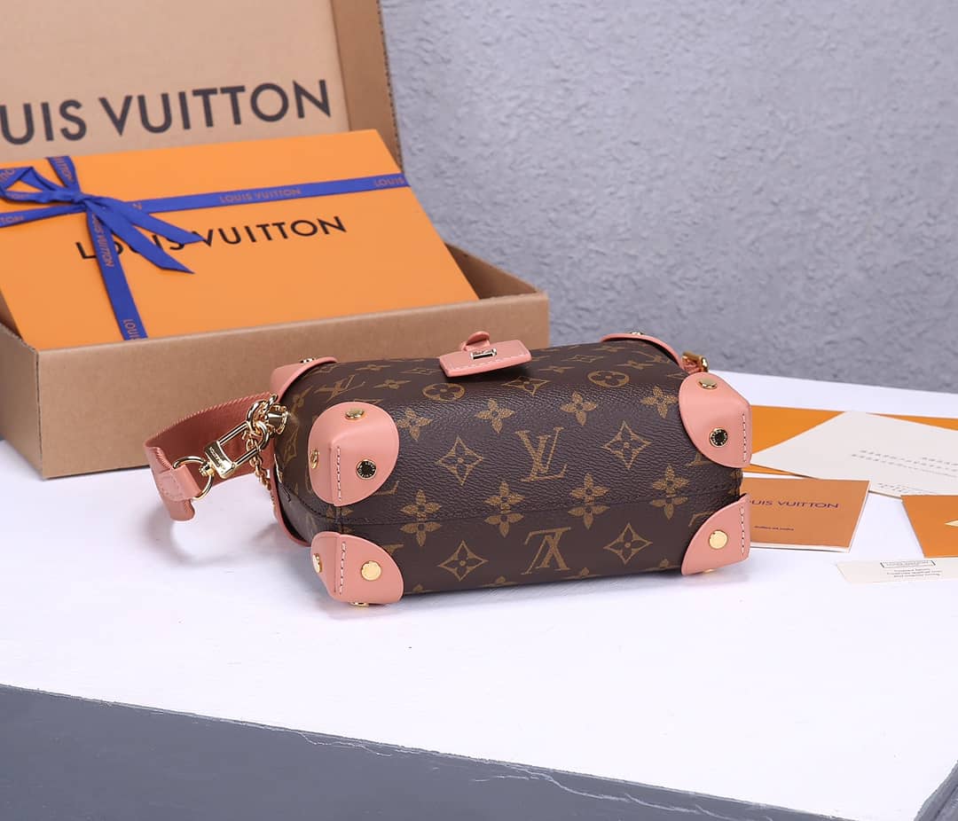 L0vis Vvtt0n Petite Malle Souple Monogram Bag Replica Pink M45571