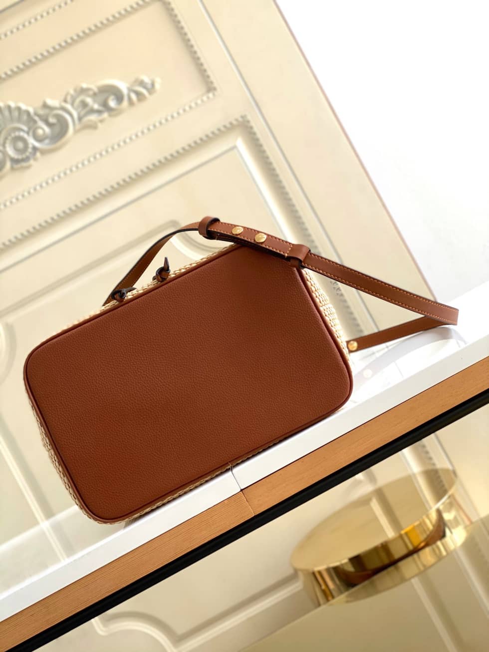 L0vis Vvtt0n NONO MM Apricot M57704 Replica Bucket Bag