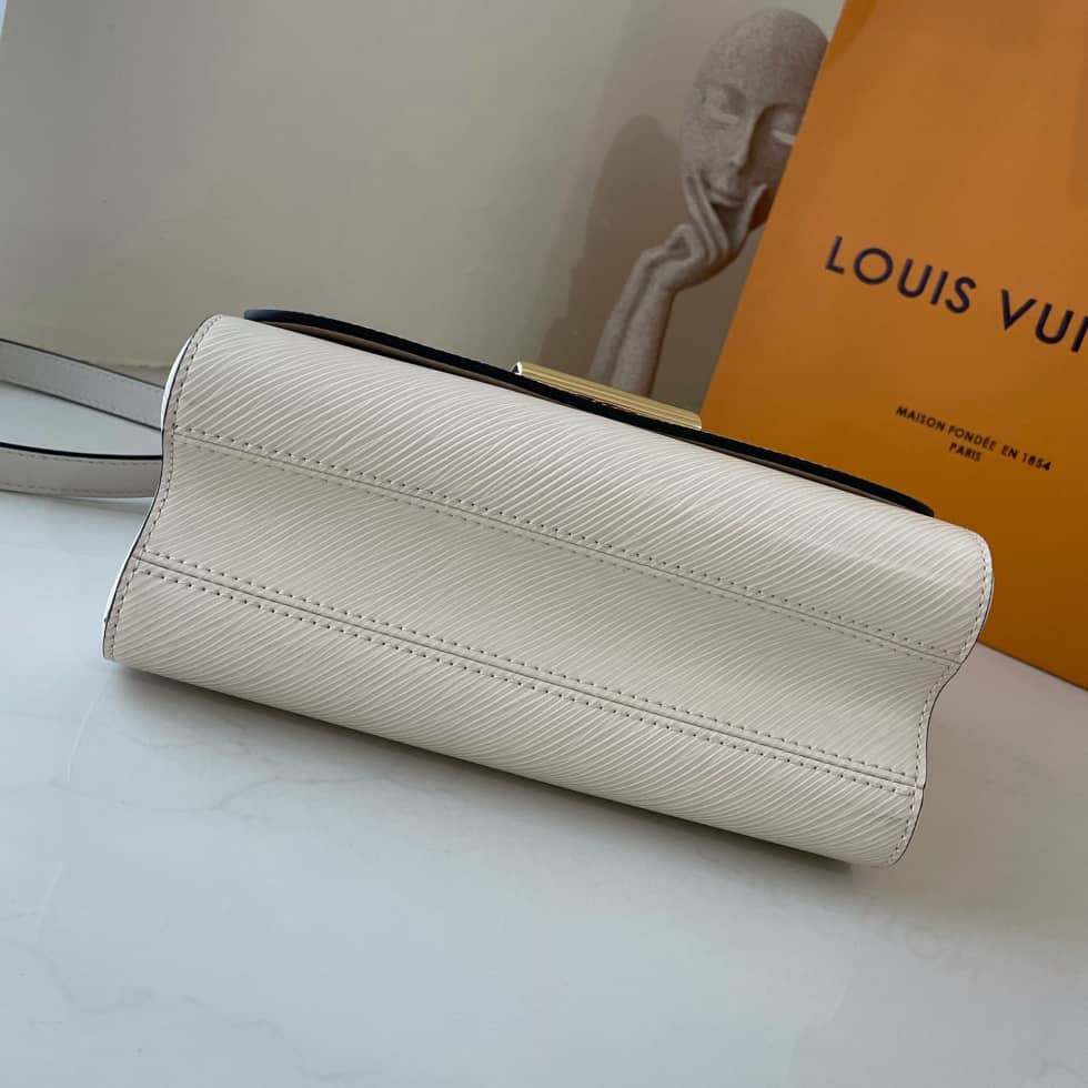 L0vis Vvtt0n Twist MM Epi Grained Leather White M59403 Replica Crossbody Bag