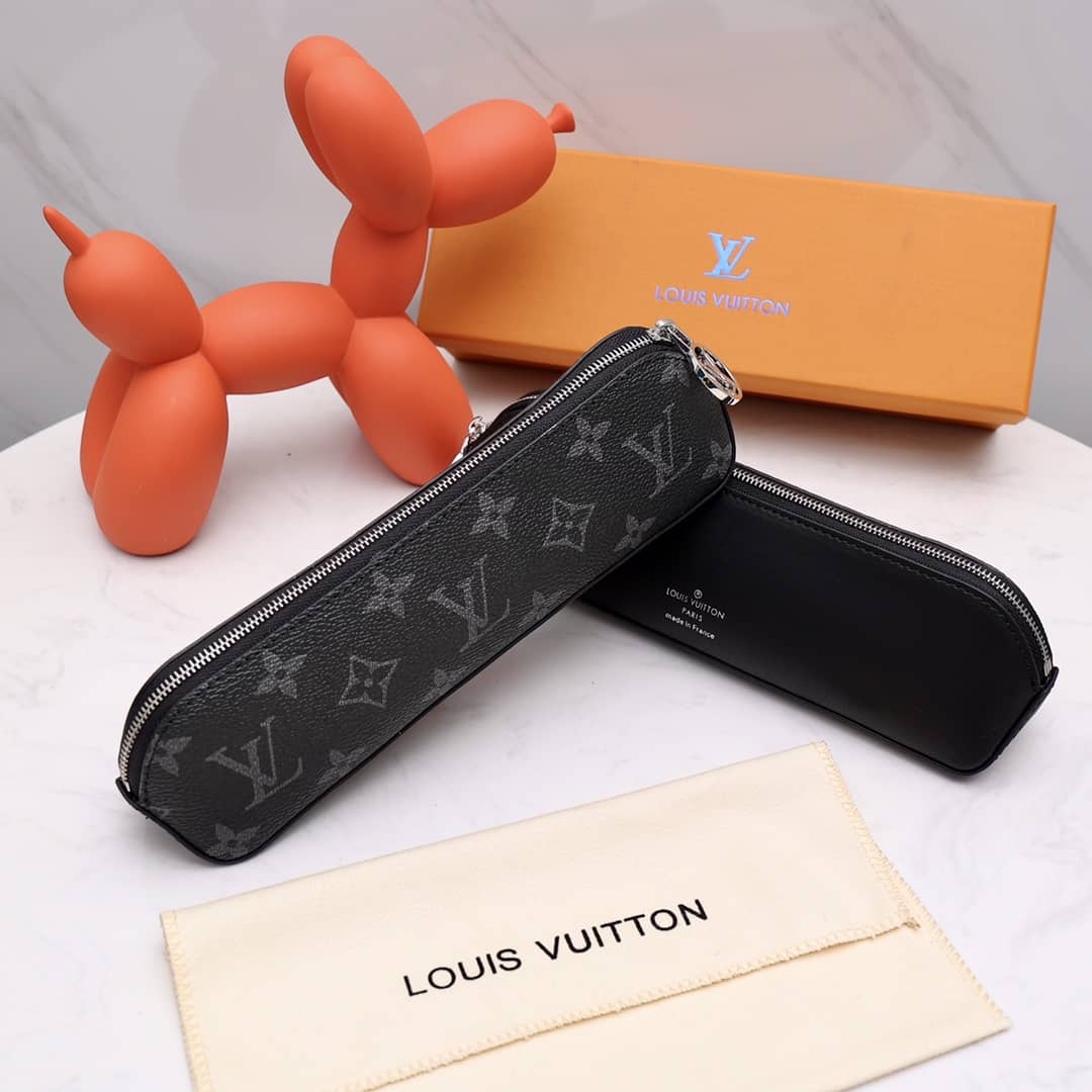 L0vis Vvtt0n Pencil Pouch Elizabeth Monogram Canvas Replica Black GI0009