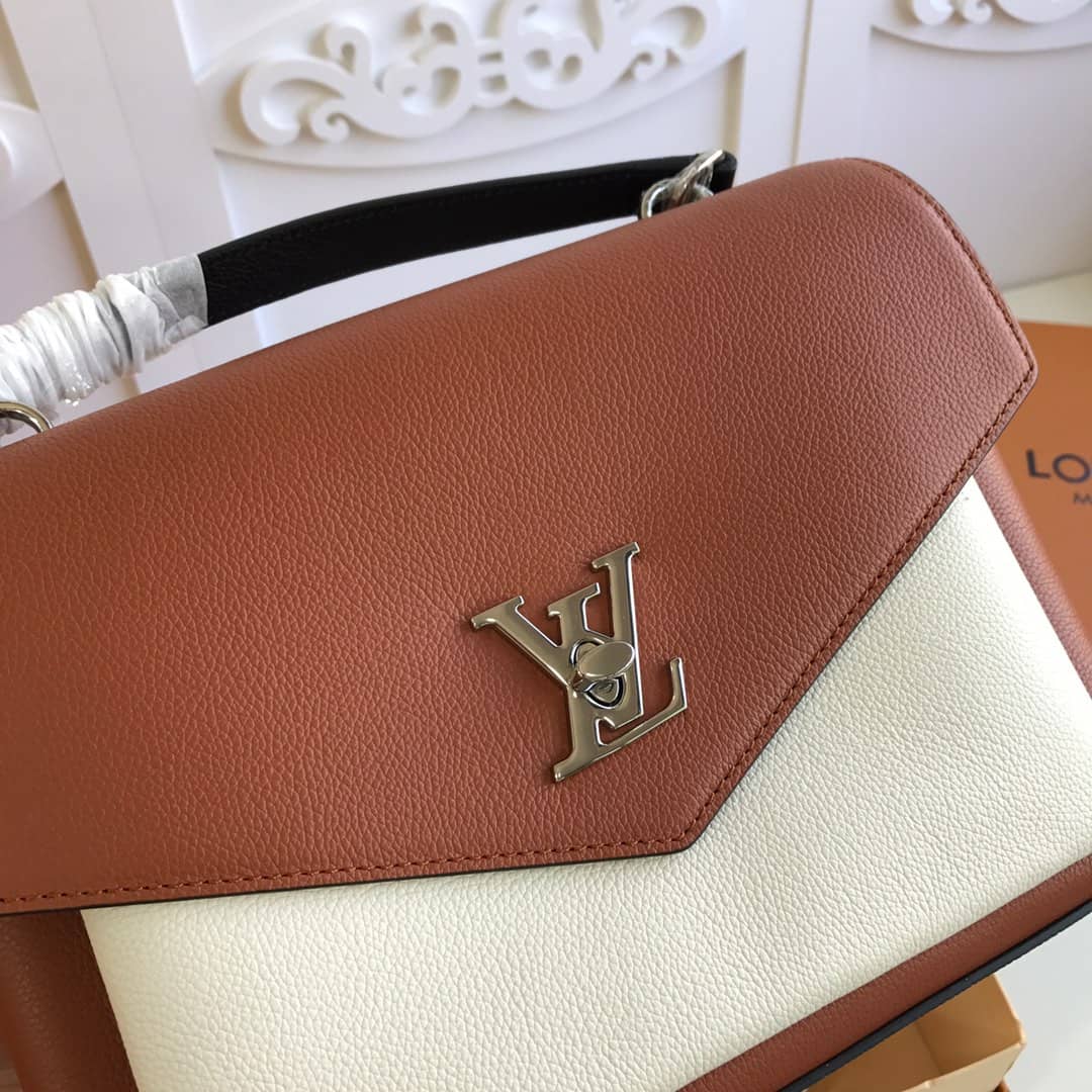 L0vis Vvtt0n MyLockMe Satchel 2way Leather Grain Bag Replica M54849