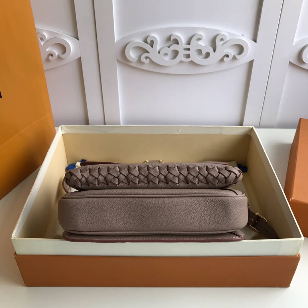 L0vis Vvtt0n Pochette Metis Braided Monogram Empreinte Replica Apricot M43942