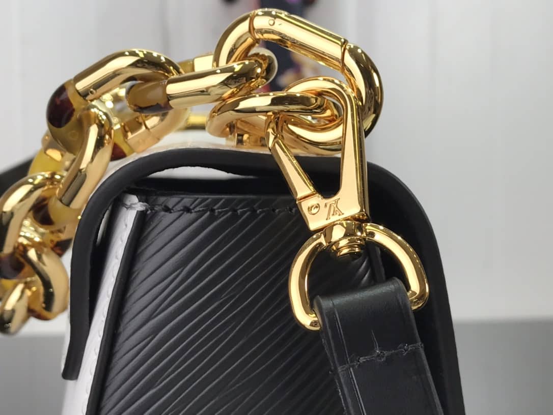 L0vis Vvtt0n Monogram 2Way Leather Twist Replica Handbag White M58526