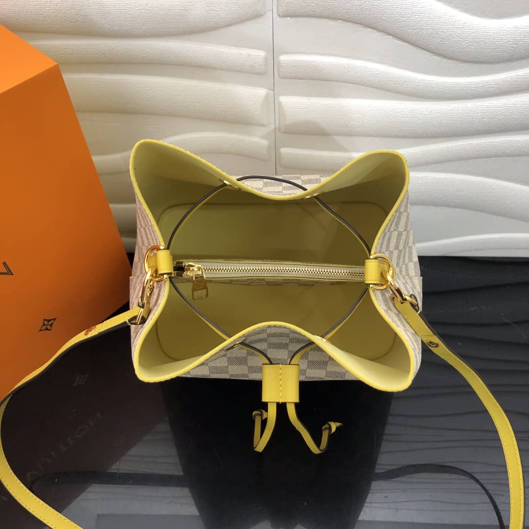 L0vis Vvtt0n Neonoe Replica Bucket Bag Beige Yellow M44020
