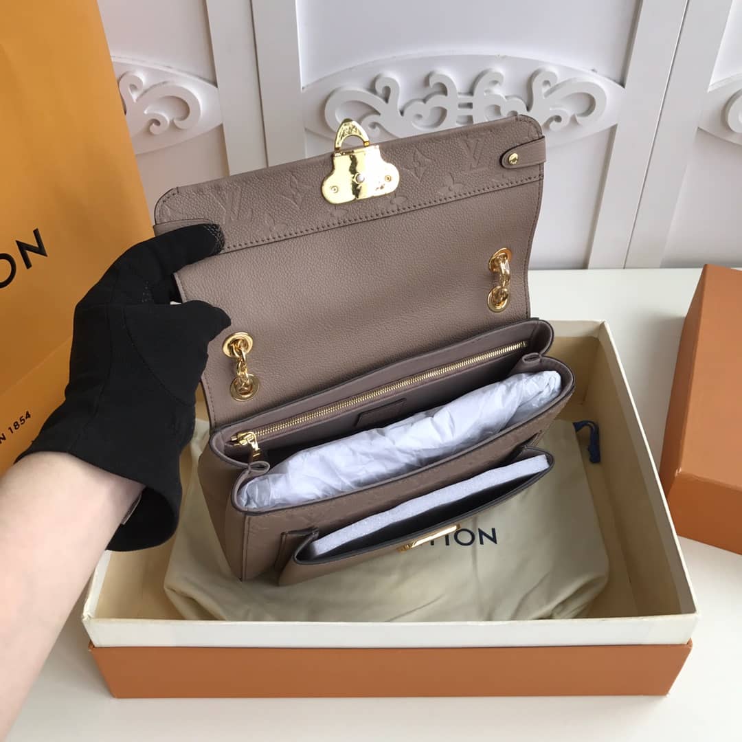 L0vis Vvtt0n Monogram Empreinte Vavin PM Chain Replica Shoulder Bag Apricot M44151