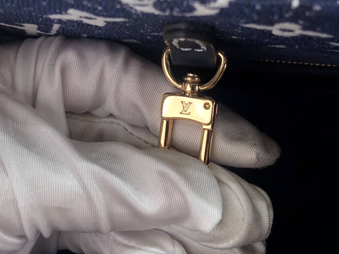 L0vis Vvtt0n Onthego MM Denim Leather M59608 Replica Tote