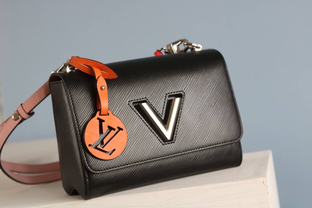 LV Tote Dupe Twist MM Crossbody Bag Replica Black M50305