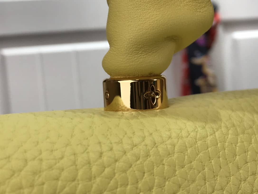 L0vis Vvtt0n Replica Bags Twist PM Pondichery Taurillon Leather Replica Bag Yellow M58691