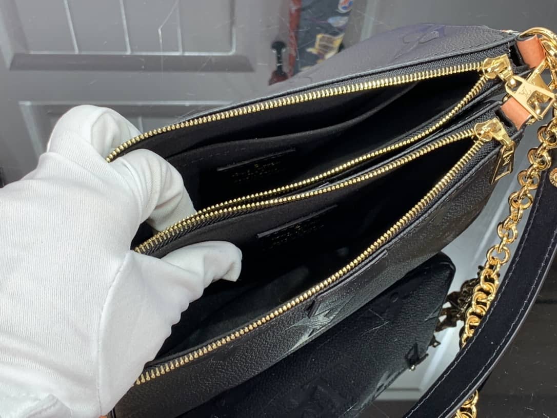 L0vis Vvtt0n Pochette Monogram Empreinte Cowhide Leather Replica Crossbody Bag Black M45777