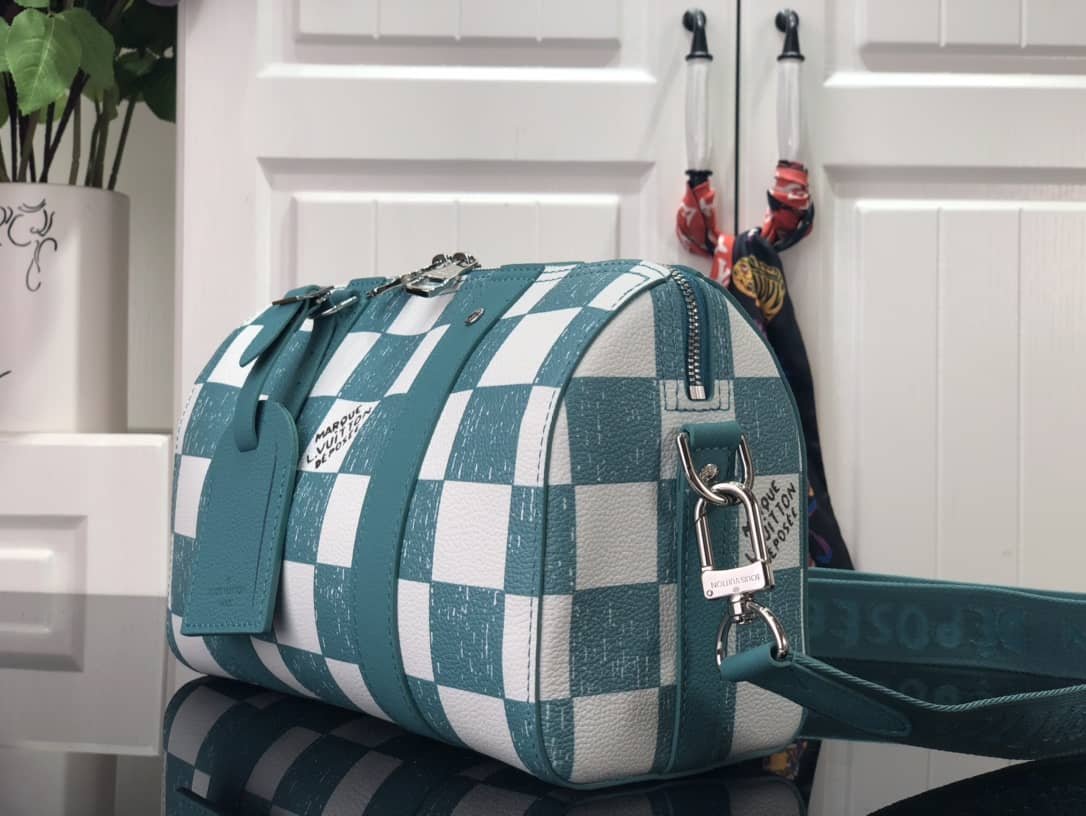 L0vis Vvtt0n City Keepall Damier Turquoise Replica Shoulder Bag N50076