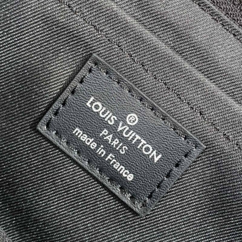 L0vis Vvtt0n Damier Infini 3D Cowhide Leather Standing Pouch Replica Blue N60449