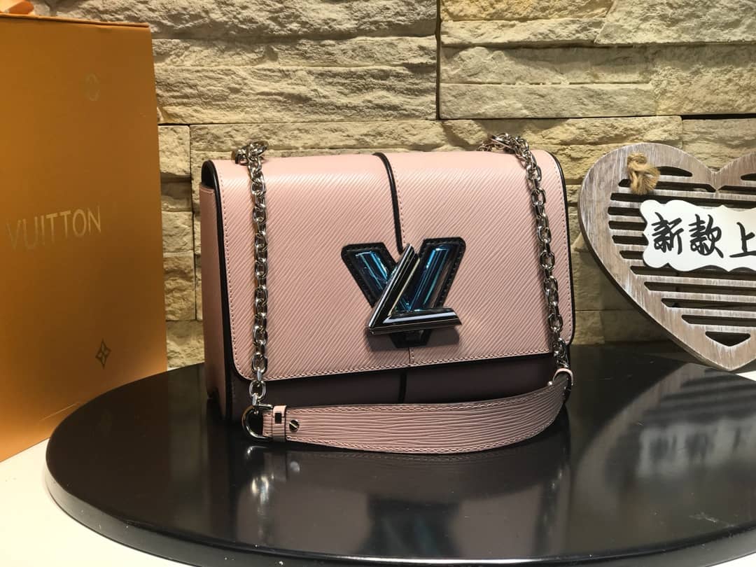 L0vis Vvtt0n Replica Bags Twist PM Epi Leather Replicas Handbag Pink