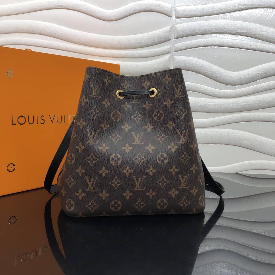 L0vis Vvtt0n Neonoe Replica Bucket Bag Brown Black M44020