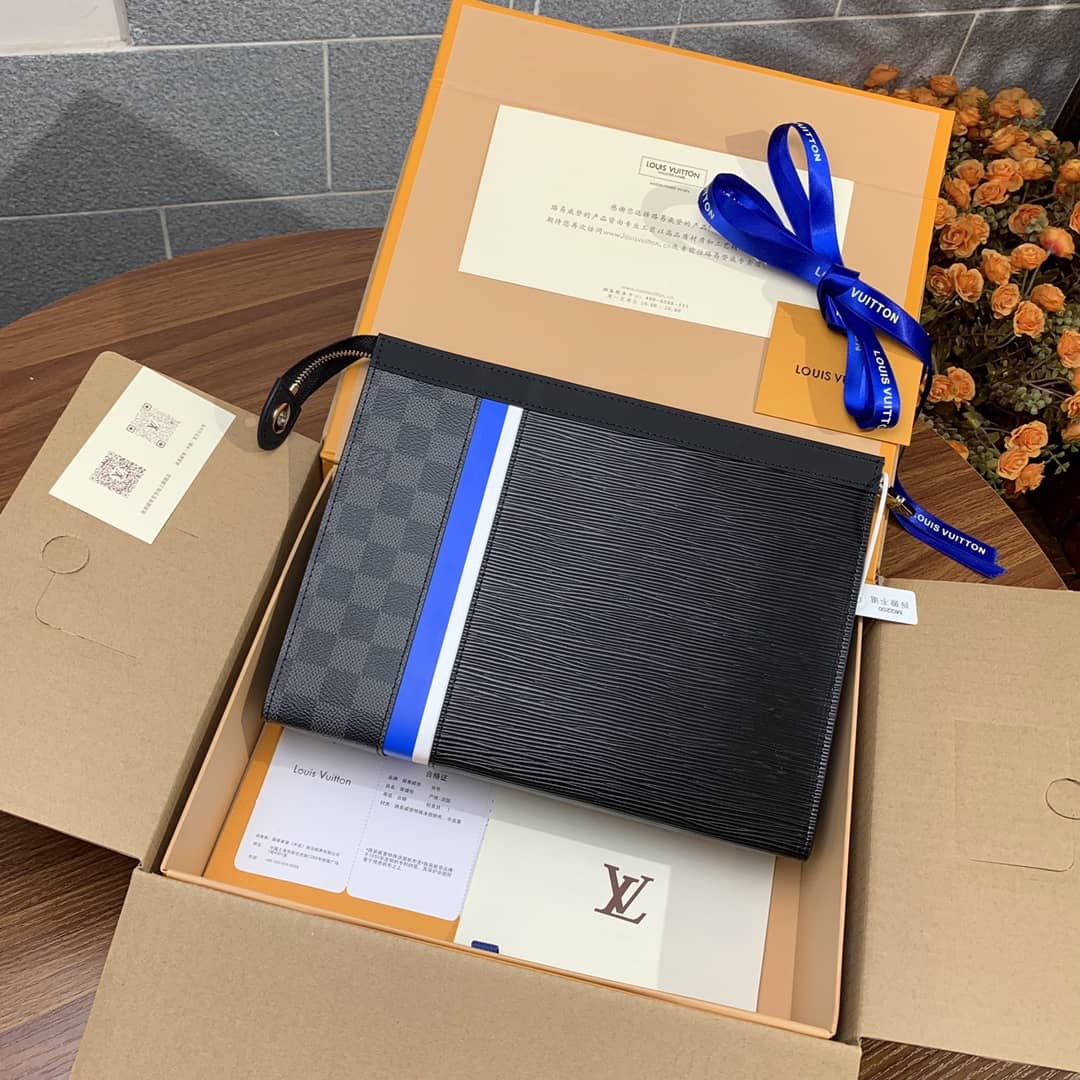 L0vis Vvtt0n Voyage MM Epi Damier Leather Replica Pochette Black M56827