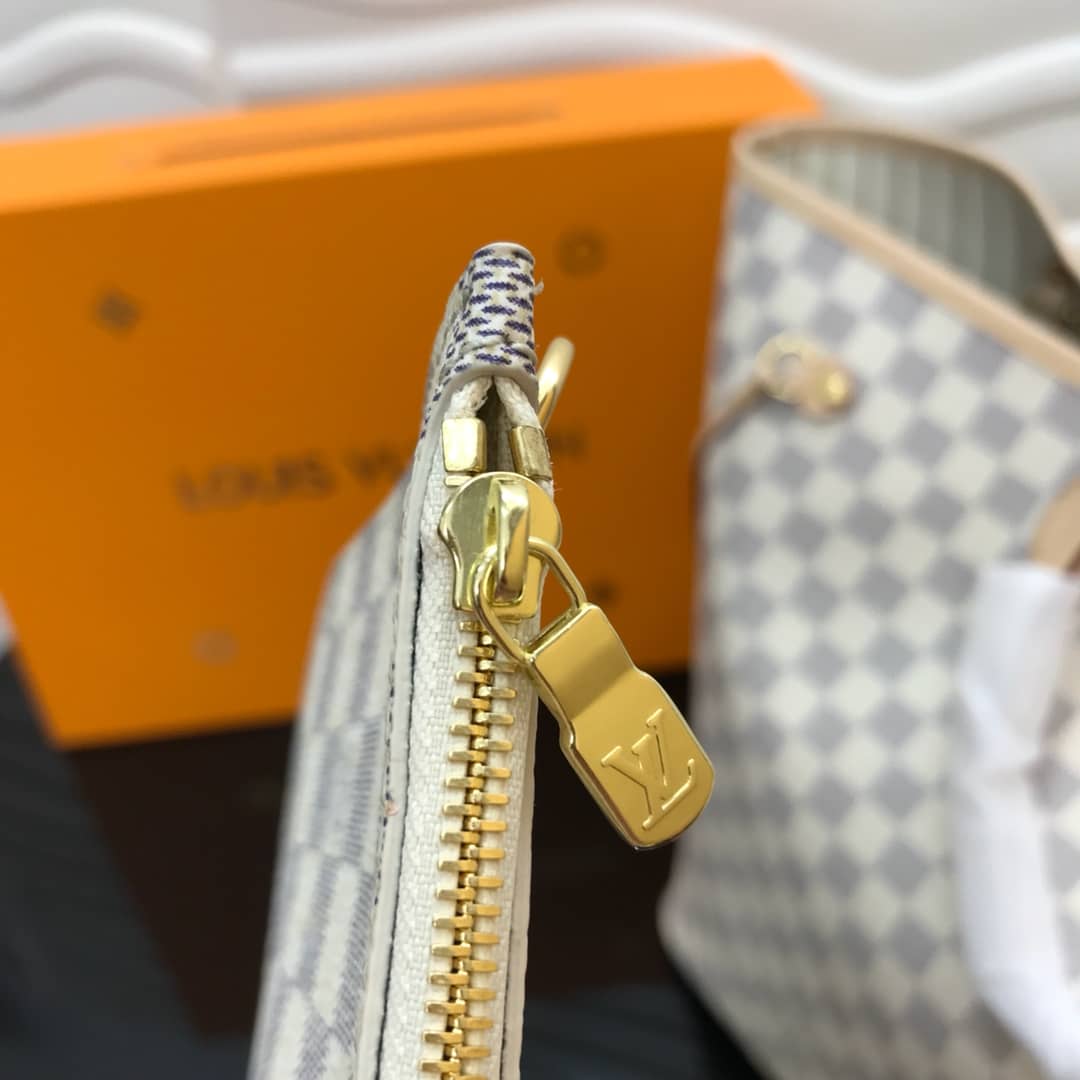 L0vis Vvtt0n Neverfull GM Damier Azur Tote Replica White N40990