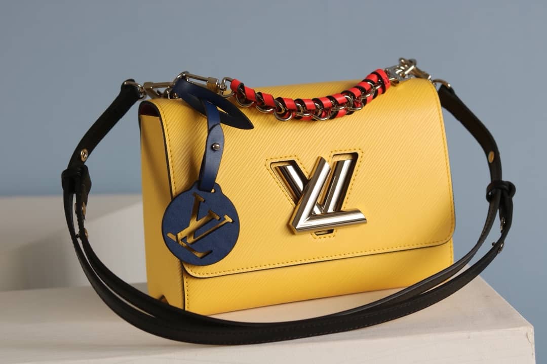 LV Tote Dupe Twist MM Crossbody Bag Replica Yellow M50305