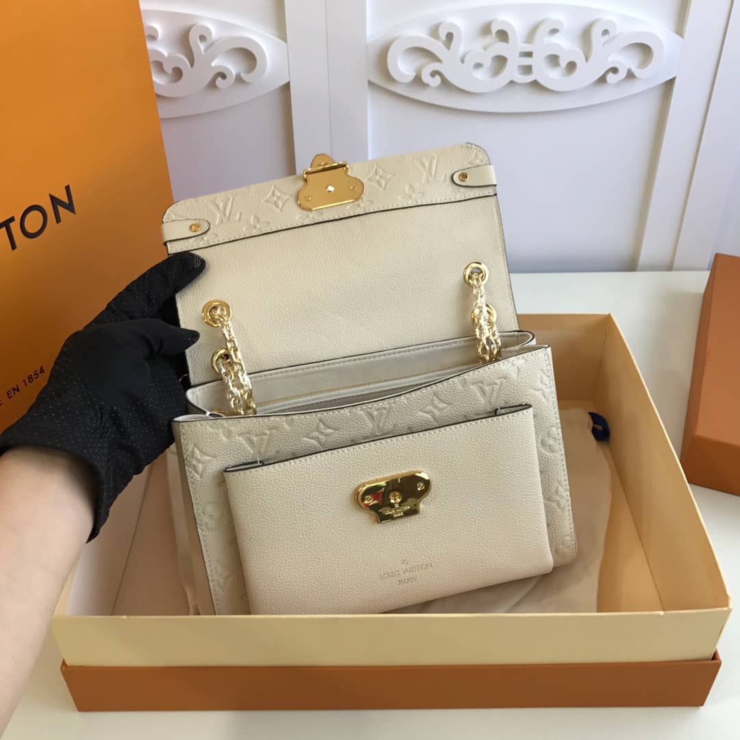 L0vis Vvtt0n Monogram Empreinte Vavin PM Chain Replica Shoulder Bag Cream M44151