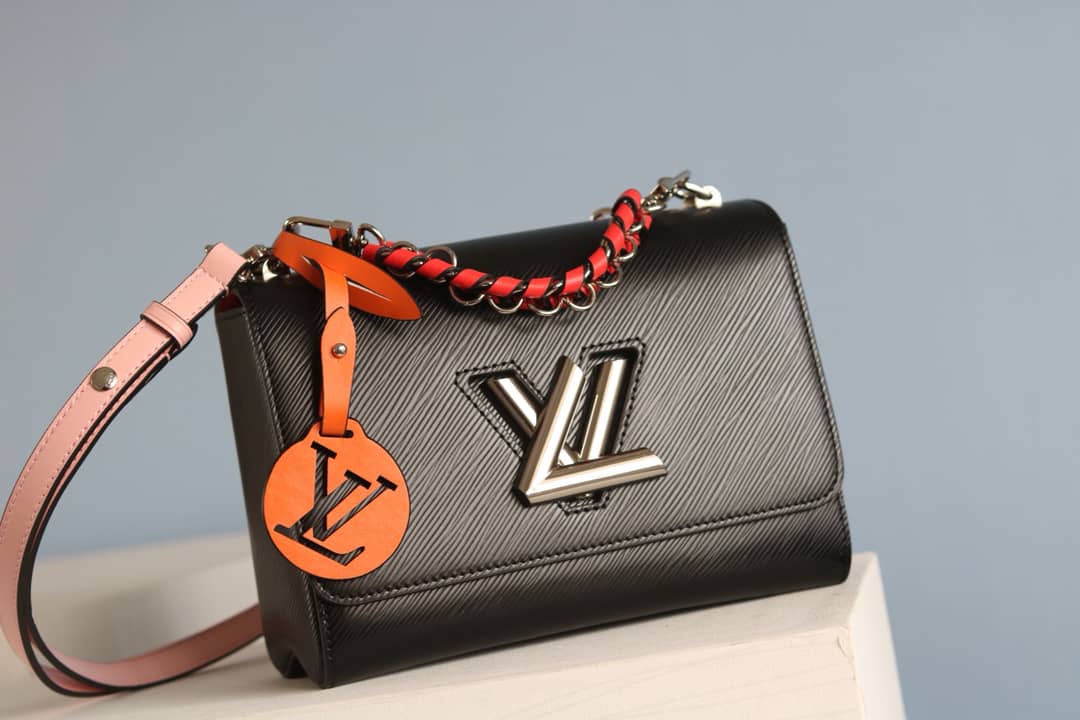 LV Tote Dupe Twist MM Crossbody Bag Replica Black M50305