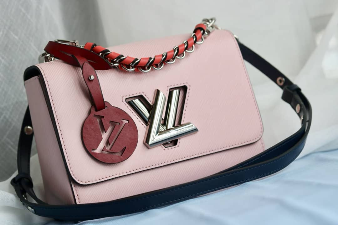 LV Tote Dupe Twist MM Crossbody Bag Replica Pink M50305
