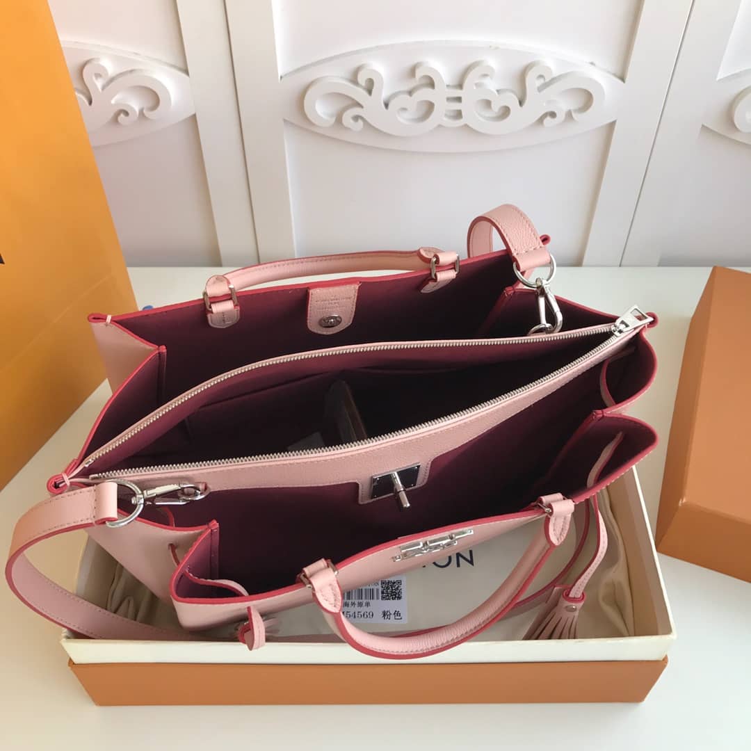 L0vis Vvtt0n Lockmeto Tote Leather Tote Replica Pink M54569