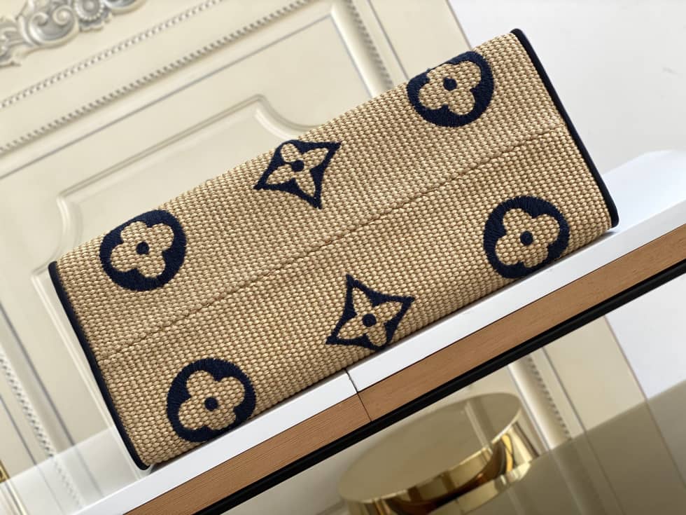L0vis Vvtt0n OnTheGo Monogram Giant Raffia Tote