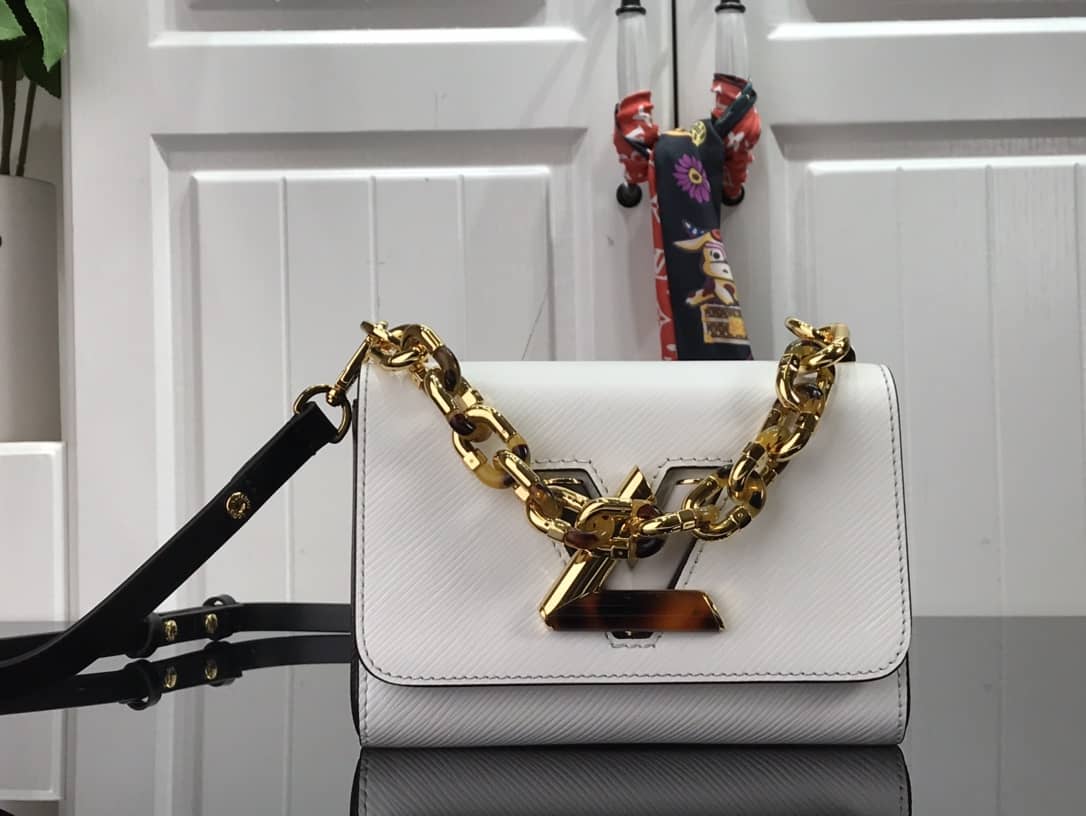 L0vis Vvtt0n Monogram 2Way Leather Twist Replica Handbag White M58526