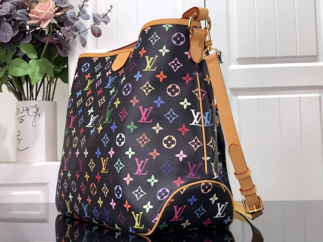L0vis Vvtt0n Delightful PM Monogram Multicolor Shoulder Bag Replica Black M40352