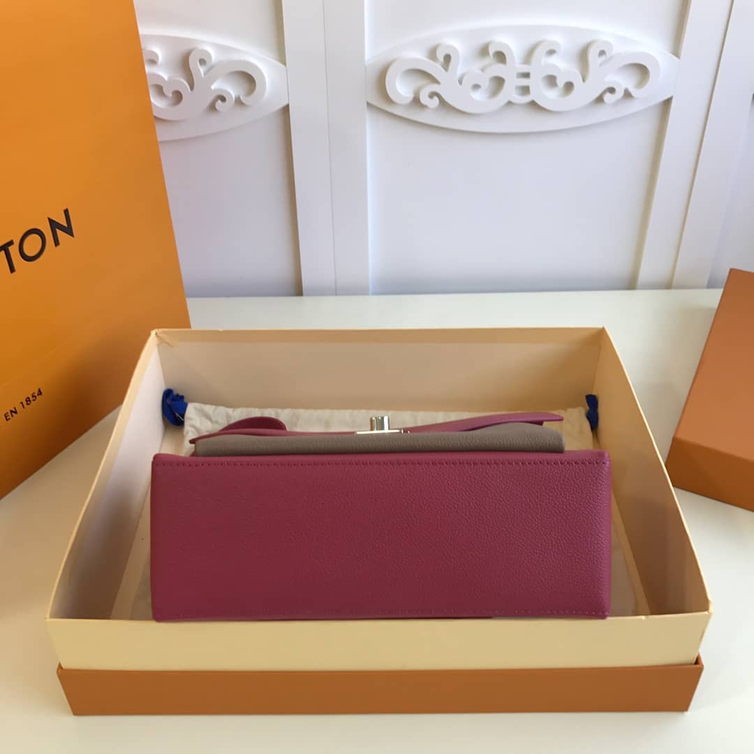 L0vis Vvtt0n MyLockMe 2way Leather Grain Replica Satchel Pink M54849