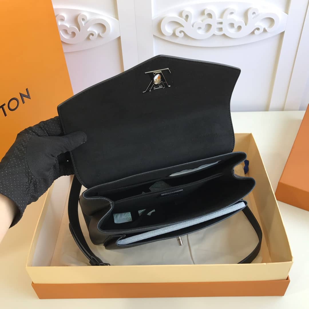 L0vis Vvtt0n MyLockMe 2way Leather Grain Replica Satchel Black M54849