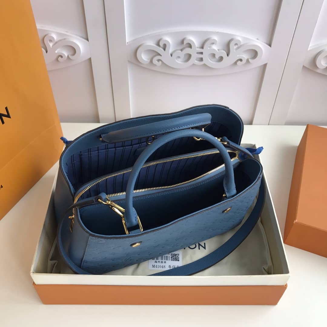 L0vis Vvtt0n Monogram Montaigne MM Shoulder Bag Replica Blue M41048