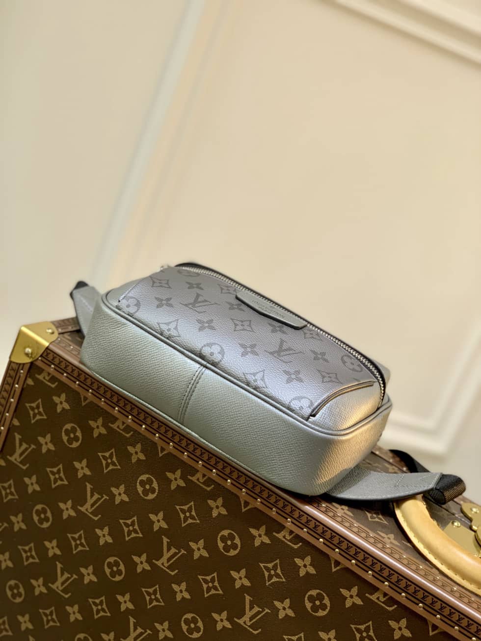 LV Bum Bag Dupe Outdoor Bumbag Monogram Eclipse Taiga Black M30245