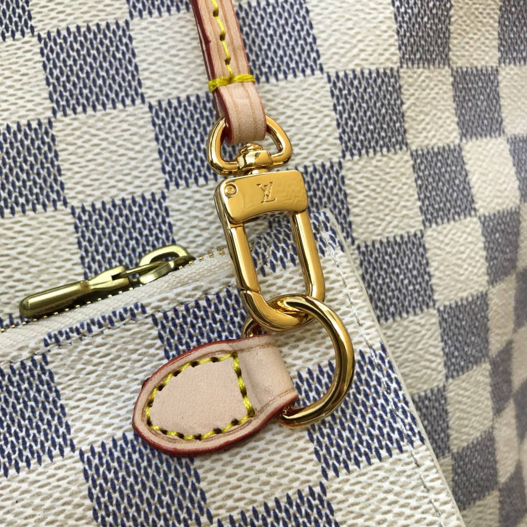 L0vis Vvtt0n Neverfull MM Damier Azur Bag Replica White N40995