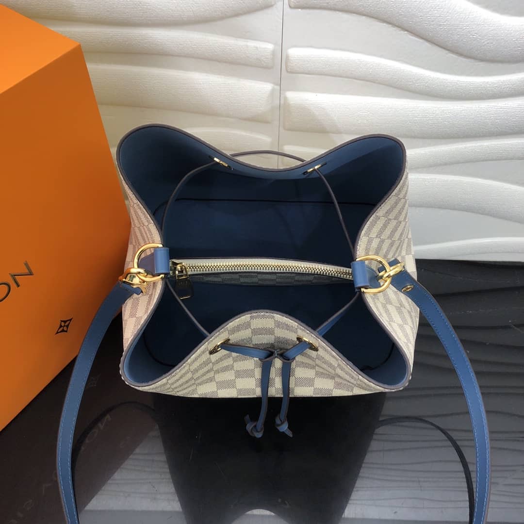 L0vis Vvtt0n Neonoe Replica Bucket Bag Beige Blue M44020