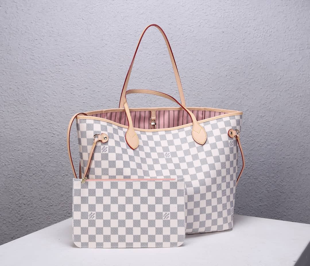 L0vis Vvtt0n Neverfull MM Damier Azur Tote Replica White N41361