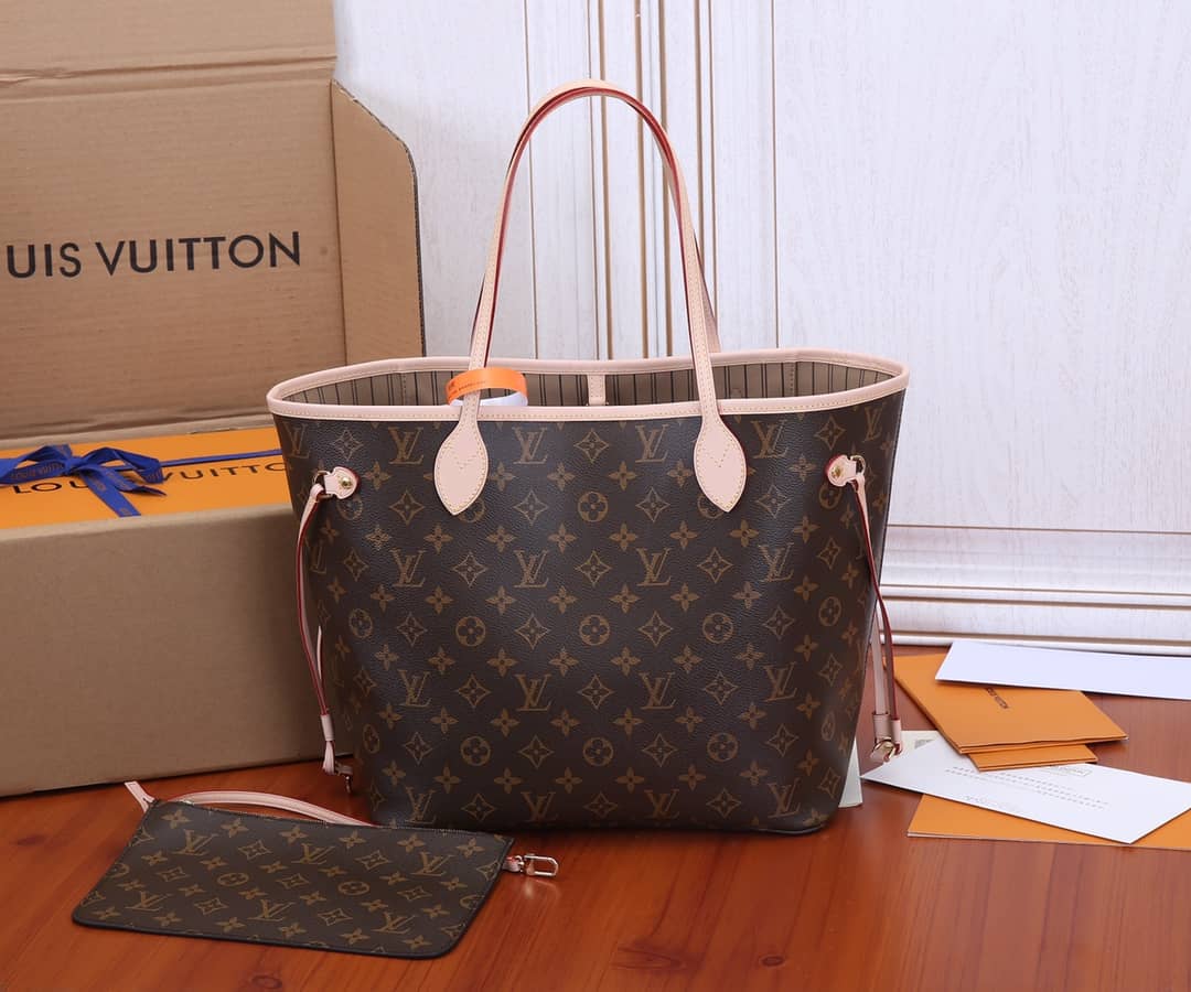 L0vis Vvtt0n Monogram Neverfull MM Bag Replica Pink M40995