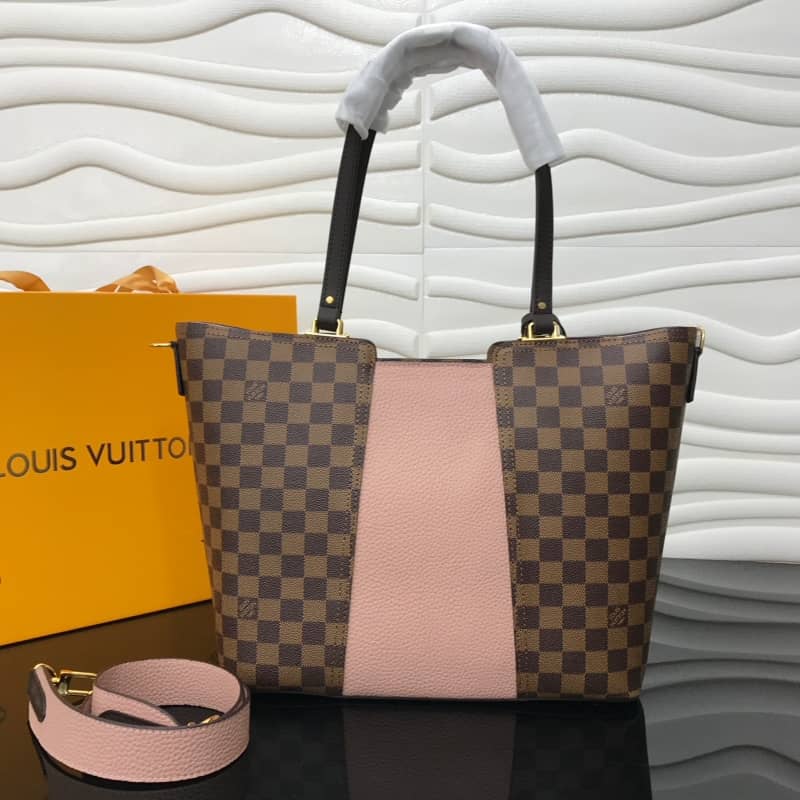 L0vis Vvtt0n Jersey Damier Ebene Canvas Magnolia Pink Bag Replica N44041