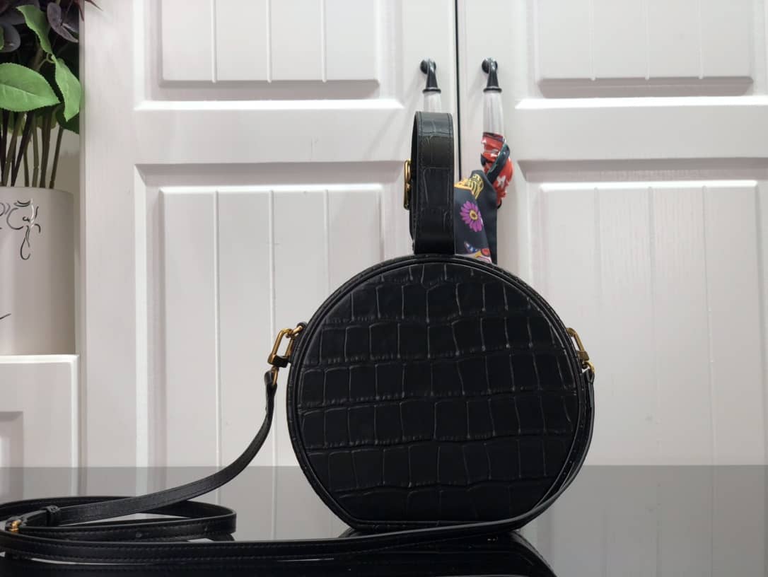 Best Replica L0vis Vvtt0n Petite Boite Chapeau Crocodilien Brillant Replica Bag Black N93597(ColaReps)