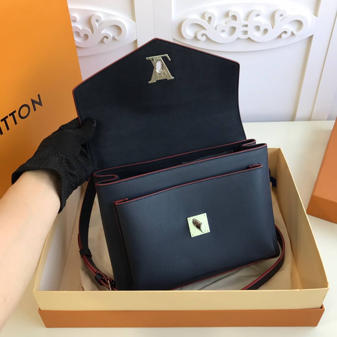 L0vis Vvtt0n MyLockMe 2way Leather Grain Replica Satchel Black M54849