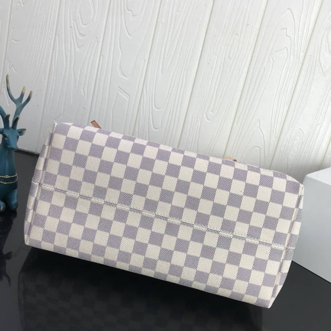 L0vis Vvtt0n Damier Azur Jena MM Semi Tote Replica White M42267