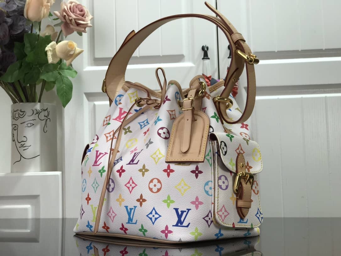 L0vis Vvtt0n Monogram Multicolor Petit Noe Replica Shoulder Bag White M42229