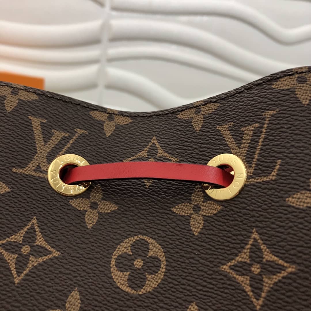 L0vis Vvtt0n Noe Monogram Canvas Replica Bucket Bag Red